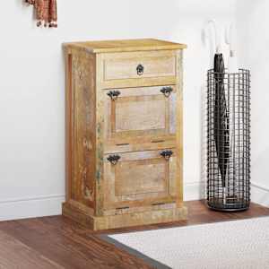 Omarica za čevlje s predalom iz trdnega predelanega lesa