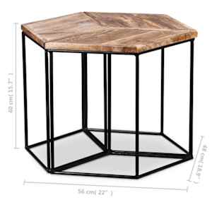 Konferenční stolek masivní mangovníkové dřevo 56 x 48 x 40 cm - obrázek 16
