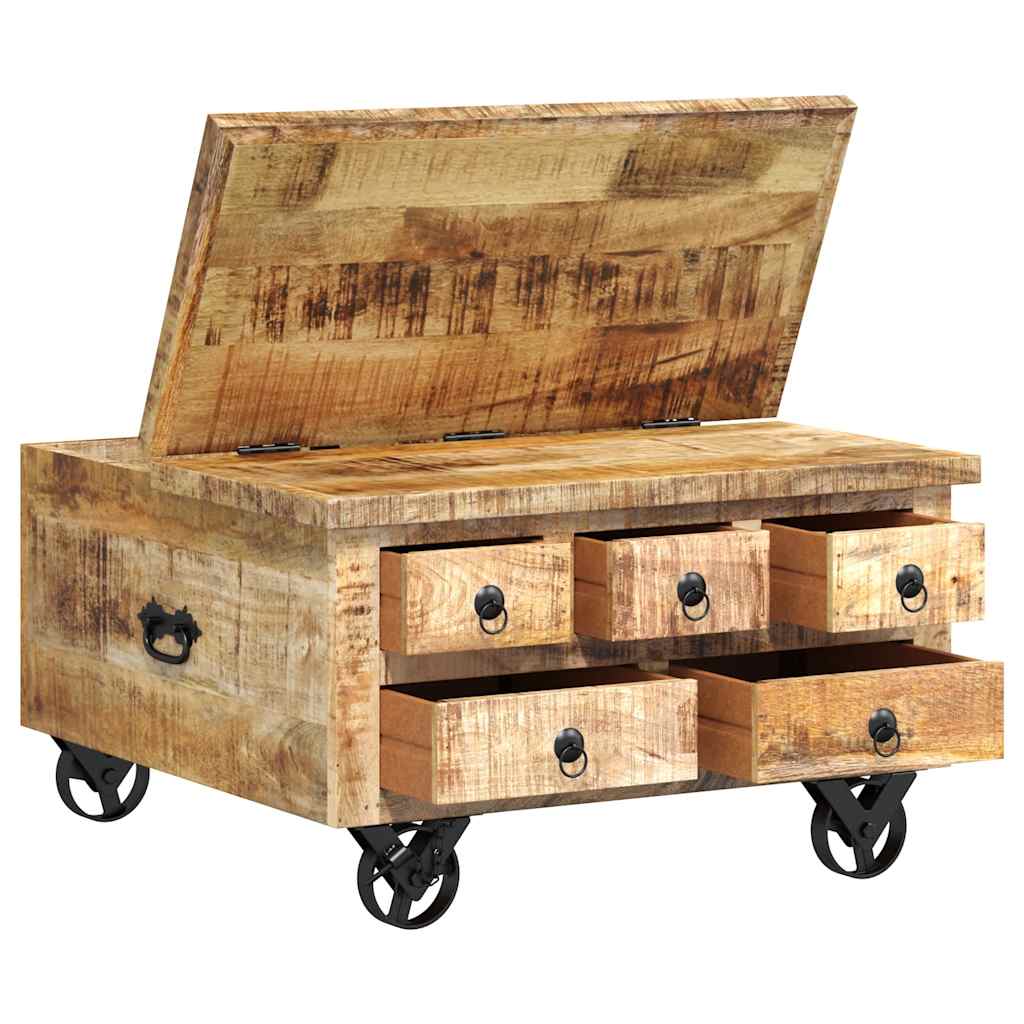 Table Basse Bois De Manguier Brut 70 X 70 X 40 Cm VidaXL 15 width=274