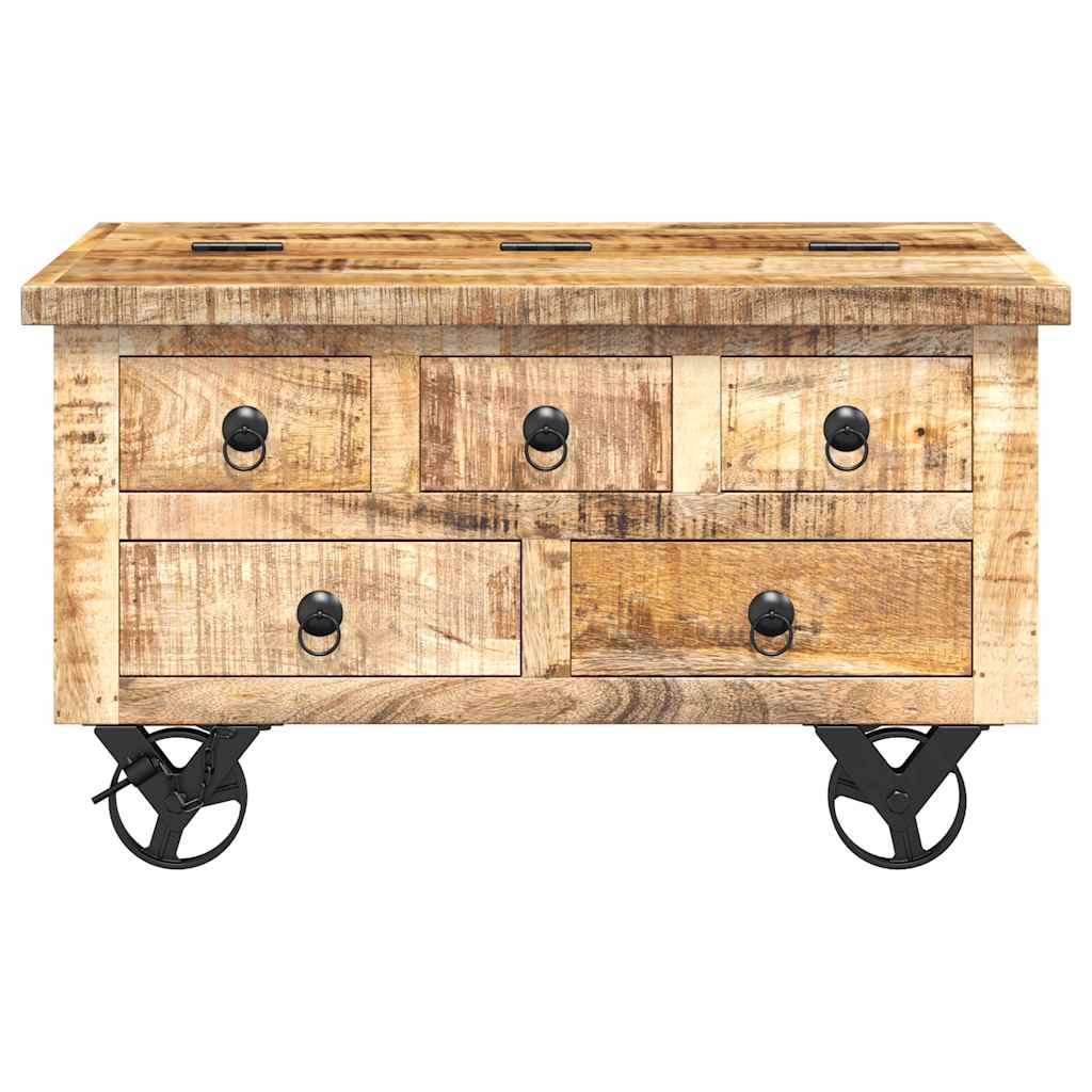 Table Basse Bois De Manguier Brut 70 X 70 X 40 Cm VidaXL 16 width=274