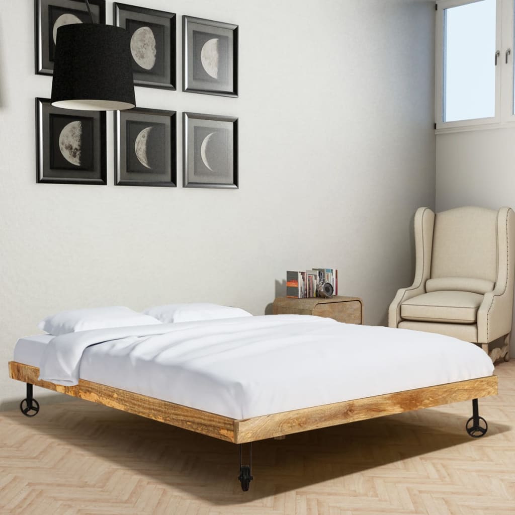 vidaXL Rám postele z mangového dreva, 140x200 cm
