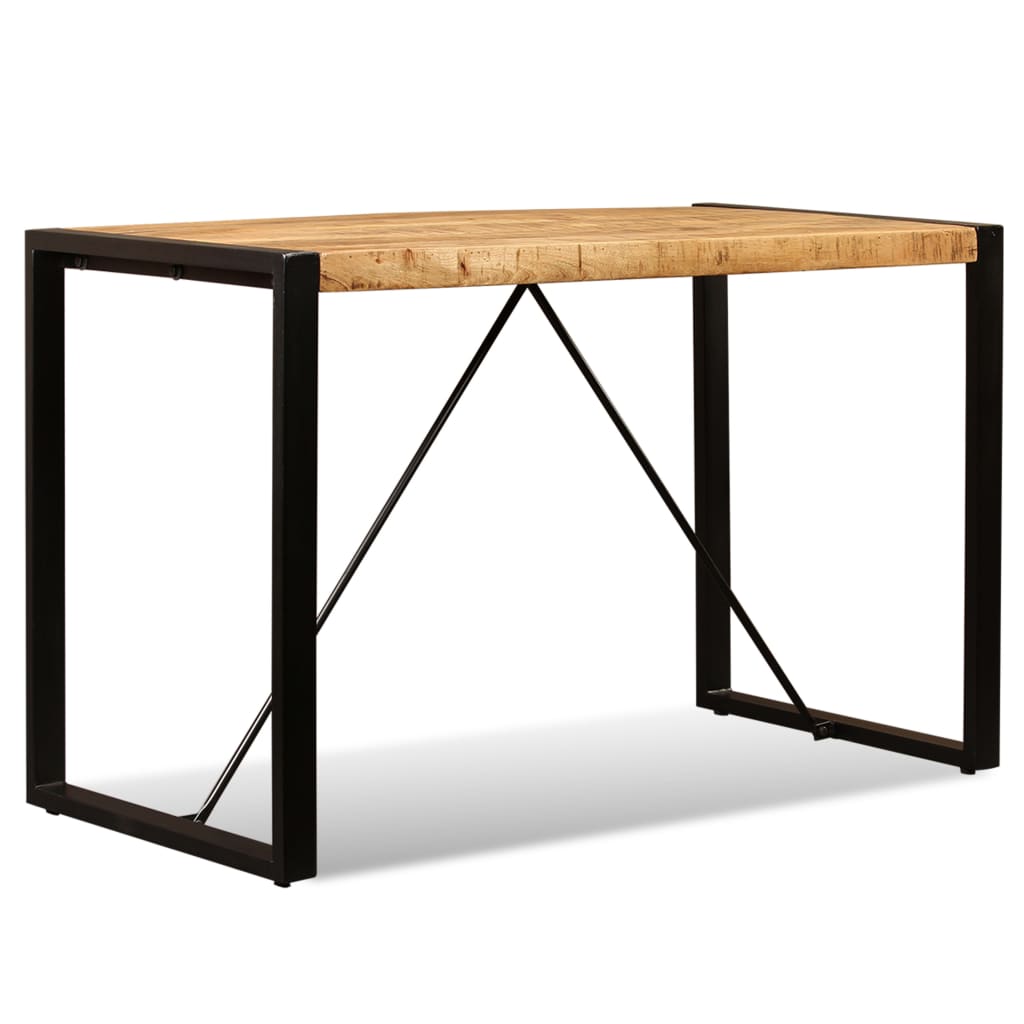 Image of vidaXL Dining Table Solid Rough Mango Wood 120 cm