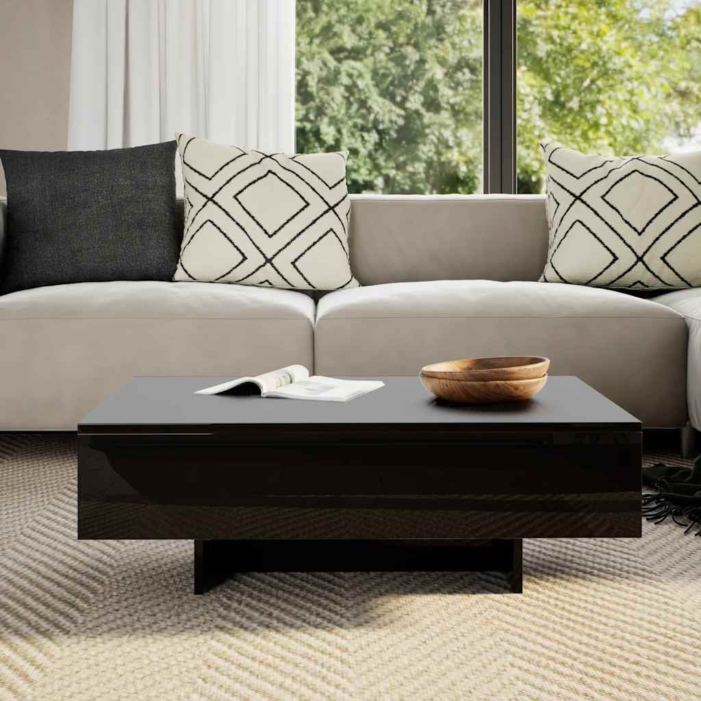 

vidaXL Salontafel hoogglans zwart