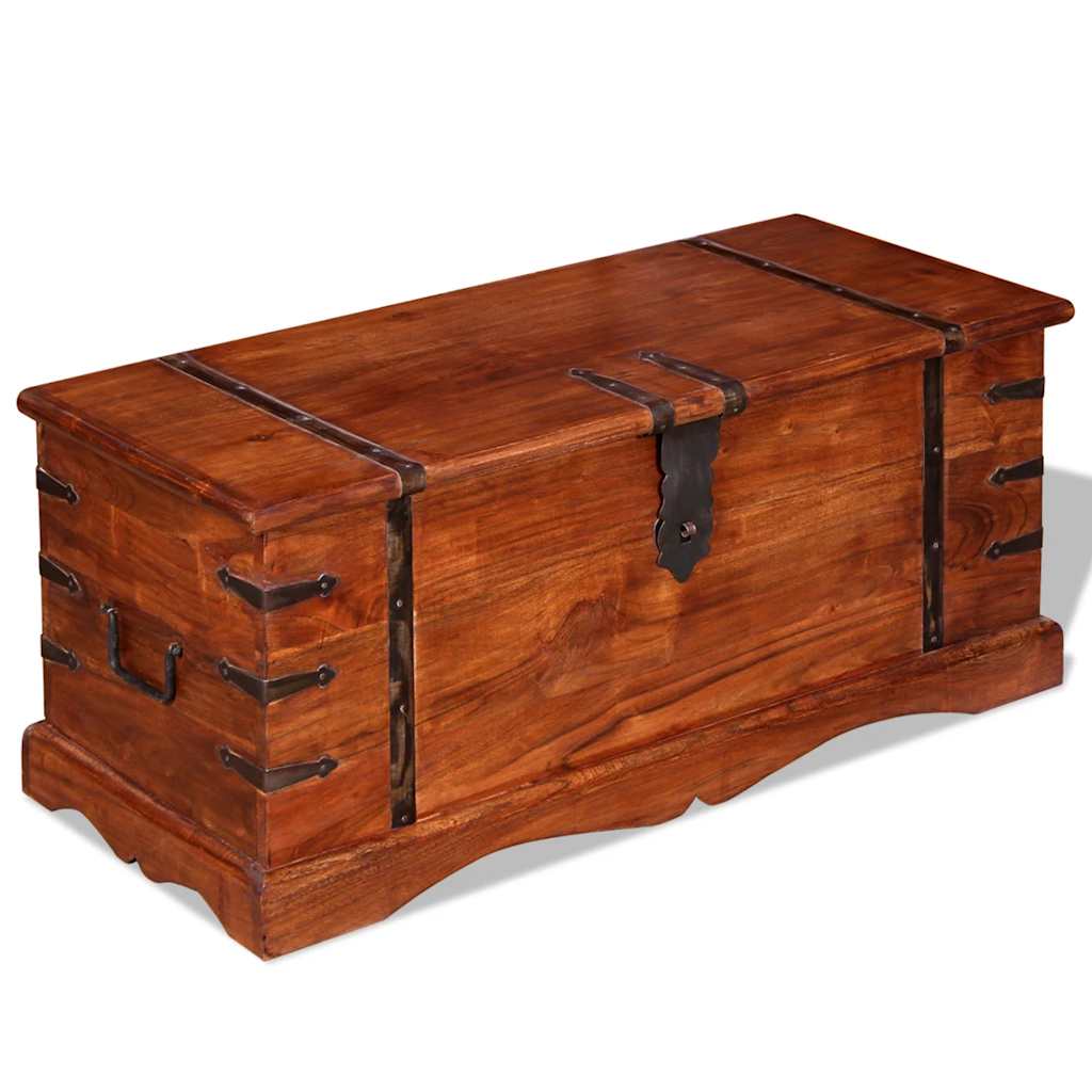 Coffre De Rangement Bois Massif VidaXL 17 width=274