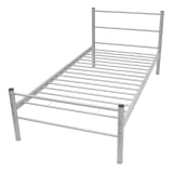 vidaXL Bedframe grijs 90x200 cm metaal