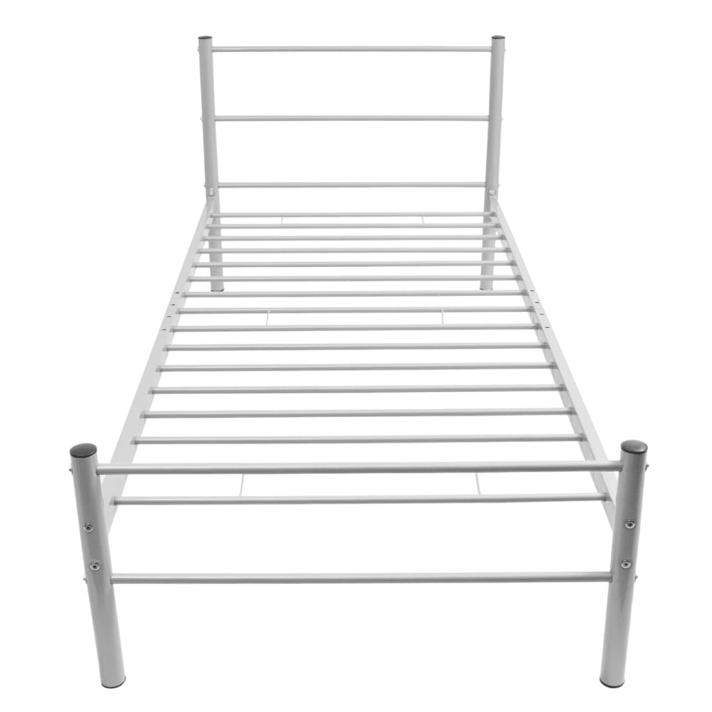 vidaXL Bedframe grijs 90x200 cm metaal