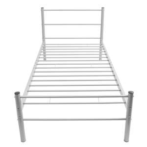 vidaXL Lovos rėmas, pilkos spalvos, metalas, 90x200 cm