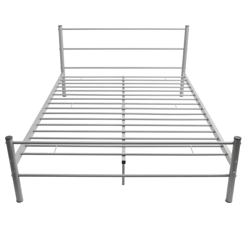 vidaXL Bed Frame Grey Metal 140x200 cm