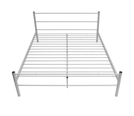 vidaXL Bedframe metaal grijs 160x200 cm