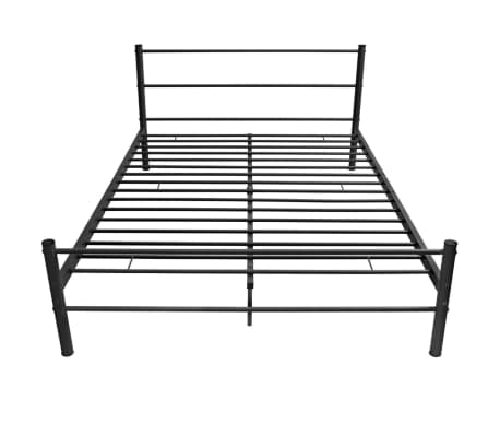 vidaXL Bed Frame Black Metal 140x200 cm