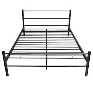 vidaXL Lovos rėmas, juodos spalvos, metalas, 140x200cm