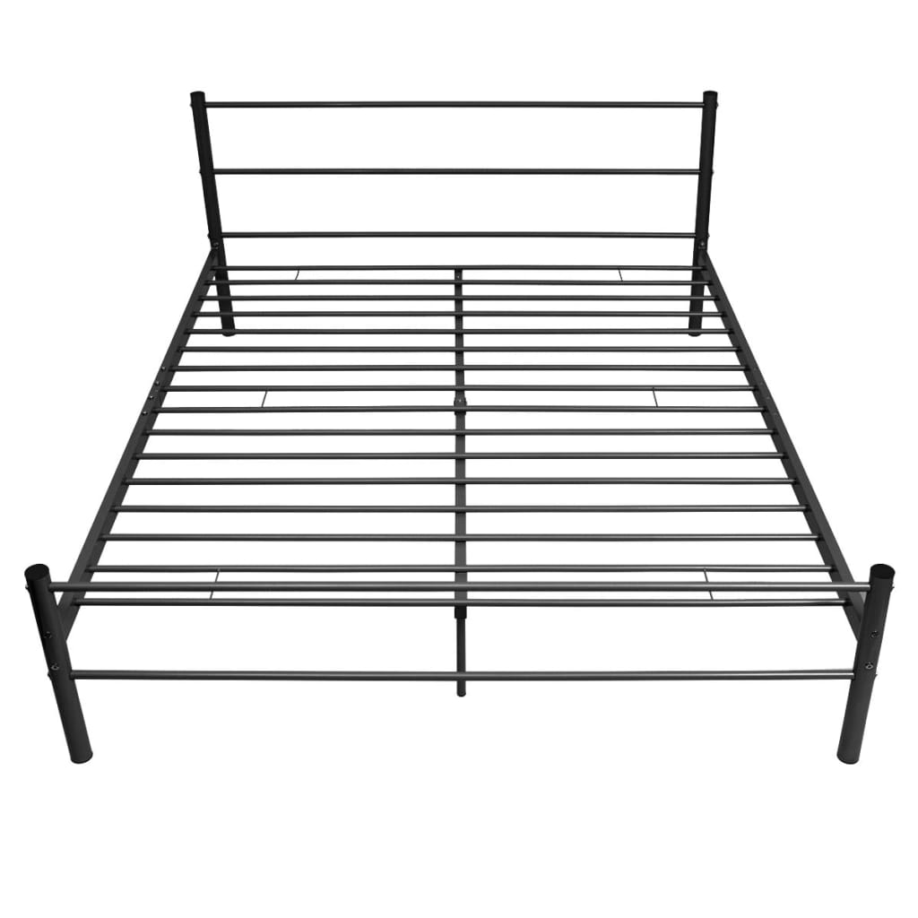 vidaXL Bed Frame Black Metal 160x200 cm