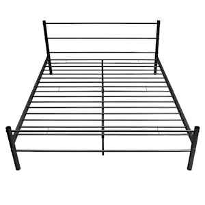 vidaXL Lovos rėmas, juodos sp., metalas, 180x200cm
