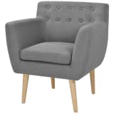vidaXL Fauteuil Tissu 67 x 59 x 77 cm Gris clair