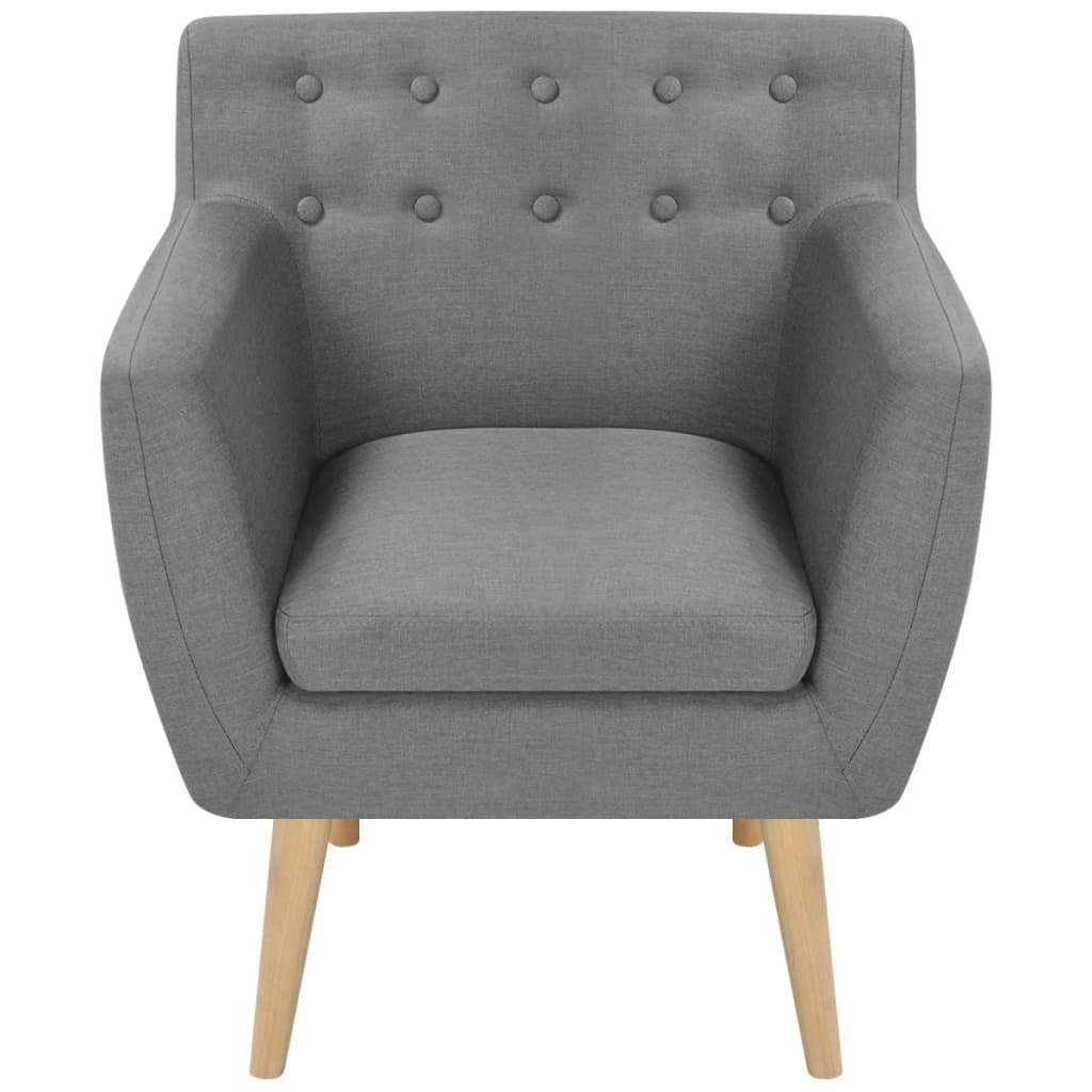 

vidaXL Fauteuil stof lichtgrijs
