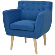 vidaXL Fauteuil 67x59x77 cm stof blauw