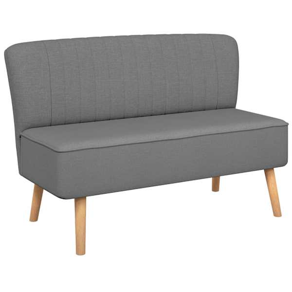 vidaXL diivan kangast, 117 x 55,5 x 77 cm, helehall
