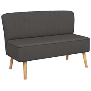 Pohovka textil 117 x 55,5 x 77 cm tmavě šedá - obrázek 2