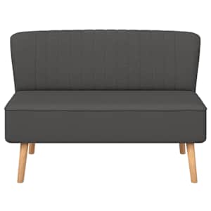Pohovka textil 117 x 55,5 x 77 cm tmavě šedá - obrázek 3