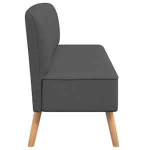 Pohovka textil 117 x 55,5 x 77 cm tmavě šedá - obrázek 4