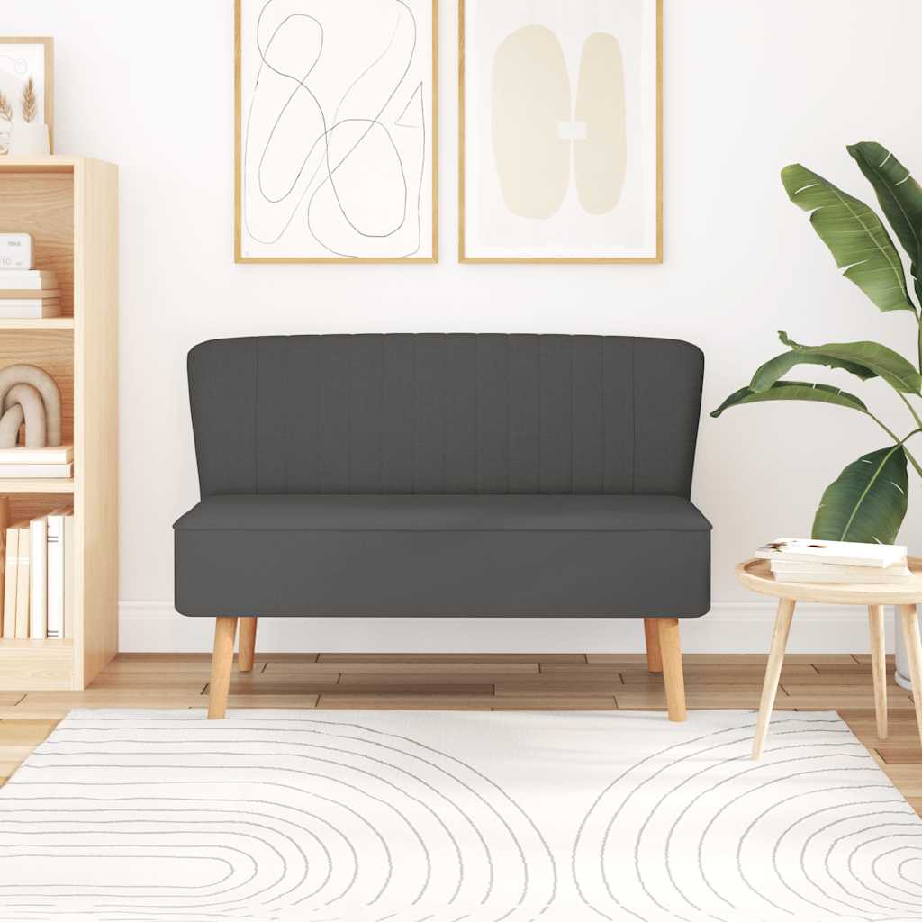 sofa i stof 117x55,5x77 cm mørkegrå