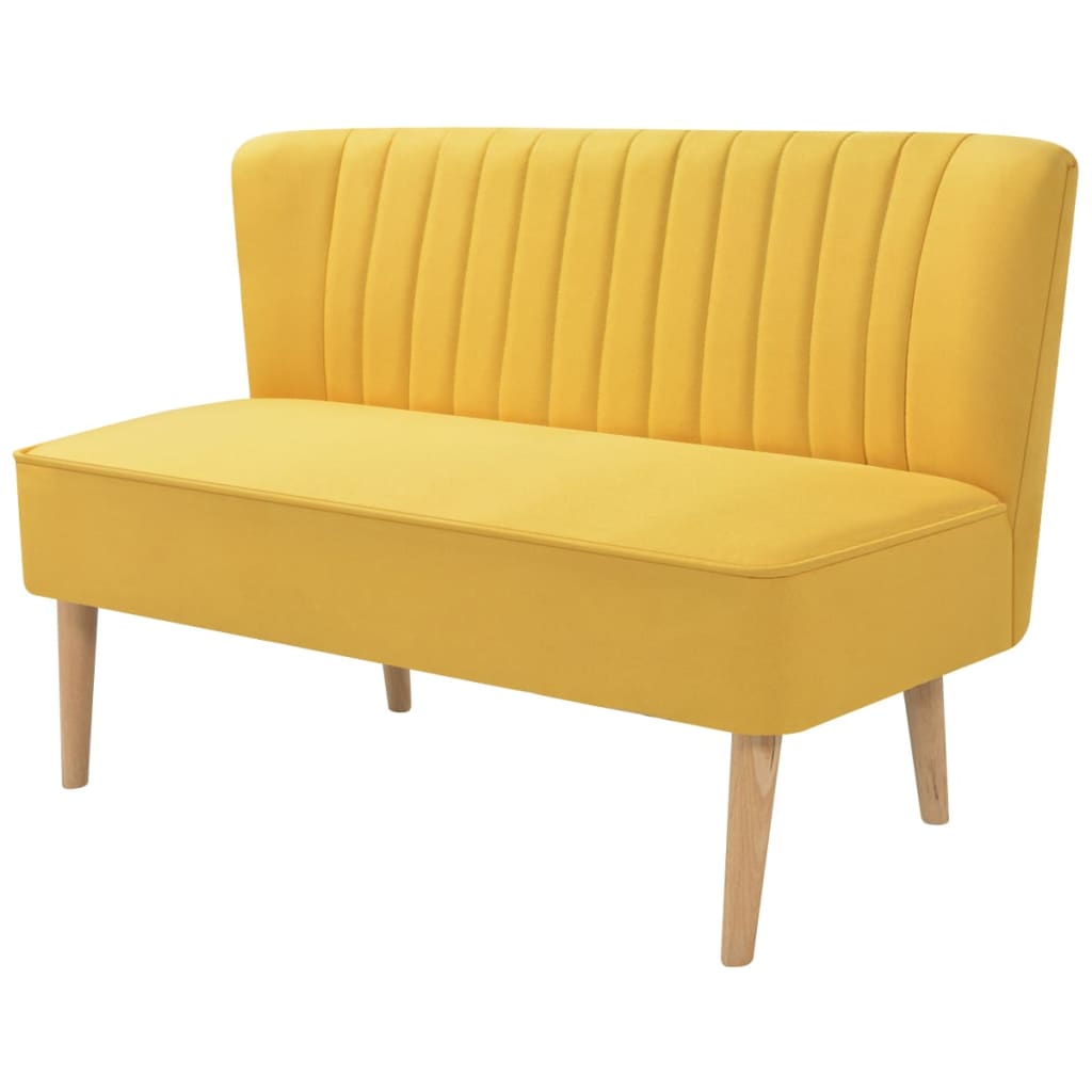 vidaXL Canapea cu material textil, 117 x 55,5 x 77 cm, galben vidaXL