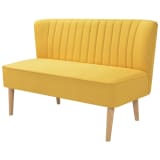 vidaXL Sofa Fabric 117x55.5x77 cm Yellow