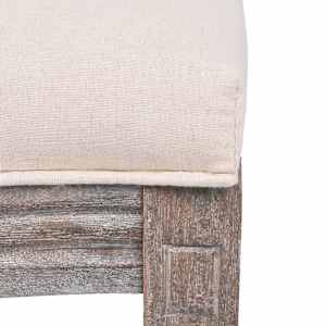 Jídelní židle 2 ks krémové textil - obrázek 6