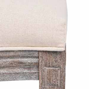 Jídelní židle 4 ks krémové textil - obrázek 6