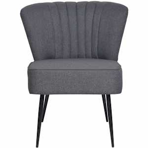 Koktejlová židle tmavě šedá textil - obrázek 2