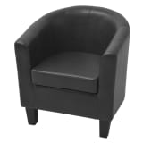 vidaXL Fauteuil Cuir artificiel Noir