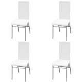 vidaXL Dining Chairs 4 pcs Artificial Leather White