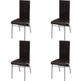 vidaXL Dining Chairs 4 pcs Artificial Leather Brown