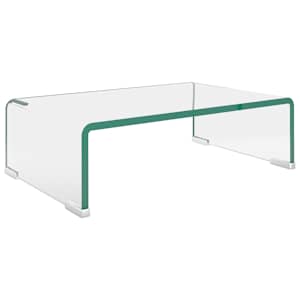 TV stolek / podstavec na monitor čiré sklo 40x25x11 cm - obrázek 2