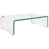 vidaXL TV-taso/Näyttöteline Kirkas lasi 40x25x11 cm