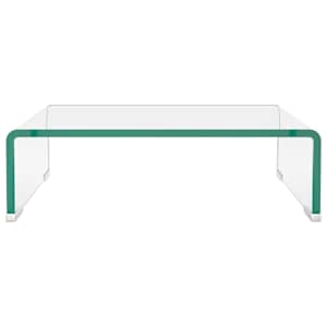 TV stolek / podstavec na monitor čiré sklo 40x25x11 cm - obrázek 3