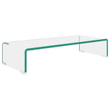 vidaXL TV-taso/Näyttöteline Kirkas lasi 60x25x11 cm