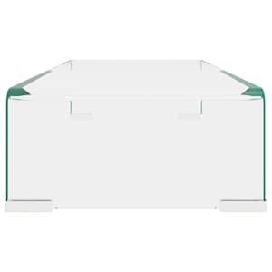 TV stolek / podstavec na monitor sklo čiré 60x25x11 cm - obrázek 4