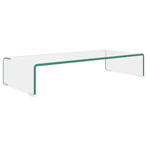 TV stolek / podstavec na monitor čiré sklo 70x30x13 cm - obrázek 2