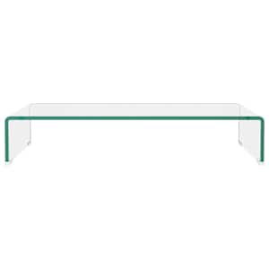 TV stolek / podstavec na monitor čiré sklo 70x30x13 cm - obrázek 3