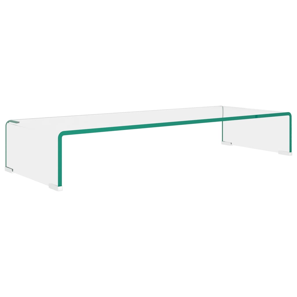 

vidaXL TV Stand / Monitor Riser Glass Clear 31.5"x11.8"x5.1"