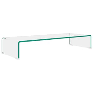 TV stolek / podstavec na monitor čiré sklo 80x30x13 cm - obrázek 2