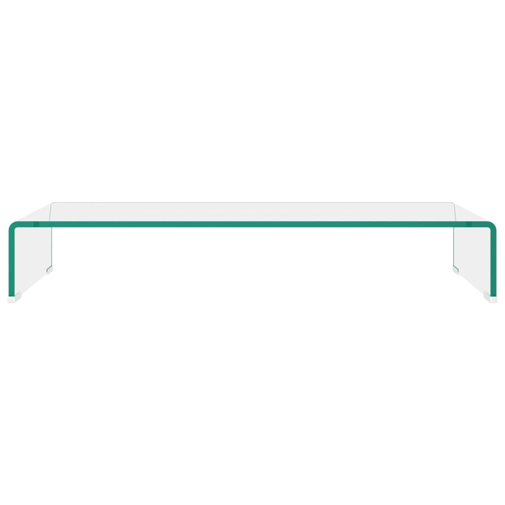 

vidaXL Tv-meubel/monitorverhoger transparant 80x30x13 cm glas