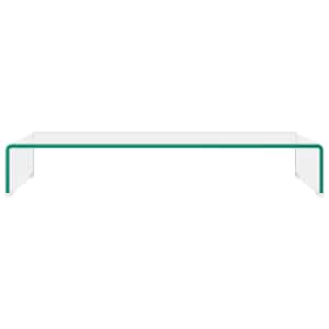 TV stolek / podstavec na monitor čiré sklo 80x30x13 cm - obrázek 3