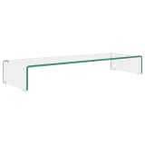 vidaXL TV-taso/Näyttöteline Kirkas lasi 90x30x13 cm