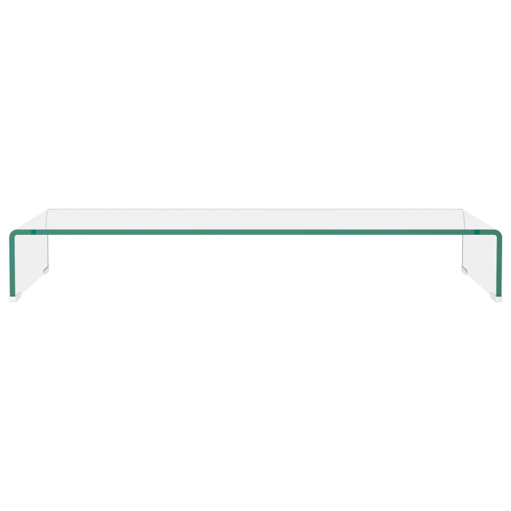 

vidaXL Tv-meubel/monitorverhoger transparant 90x30x13 cm glas
