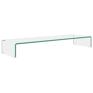 TV stolek / podstavec na monitor čiré sklo 100x30x13 cm - obrázek 2