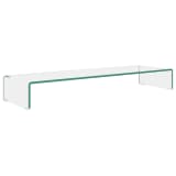 vidaXL TV-taso/Näyttöteline Kirkas lasi 100x30x13 cm