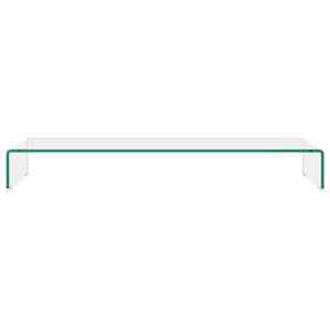 TV stolek / podstavec na monitor čiré sklo 100x30x13 cm - obrázek 3