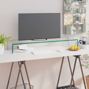 TV stolek / podstavec na monitor čiré sklo 100x30x13 cm - obrázek 1